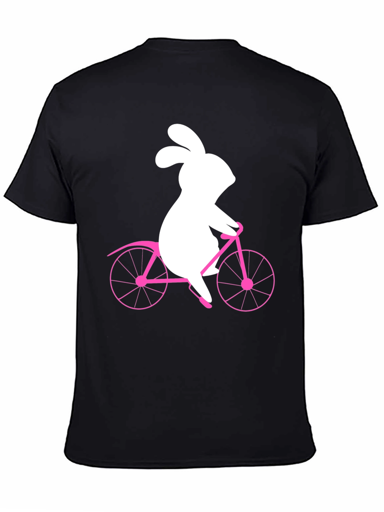 Bunny on Bike Graphic Tee - Black T-Shirt