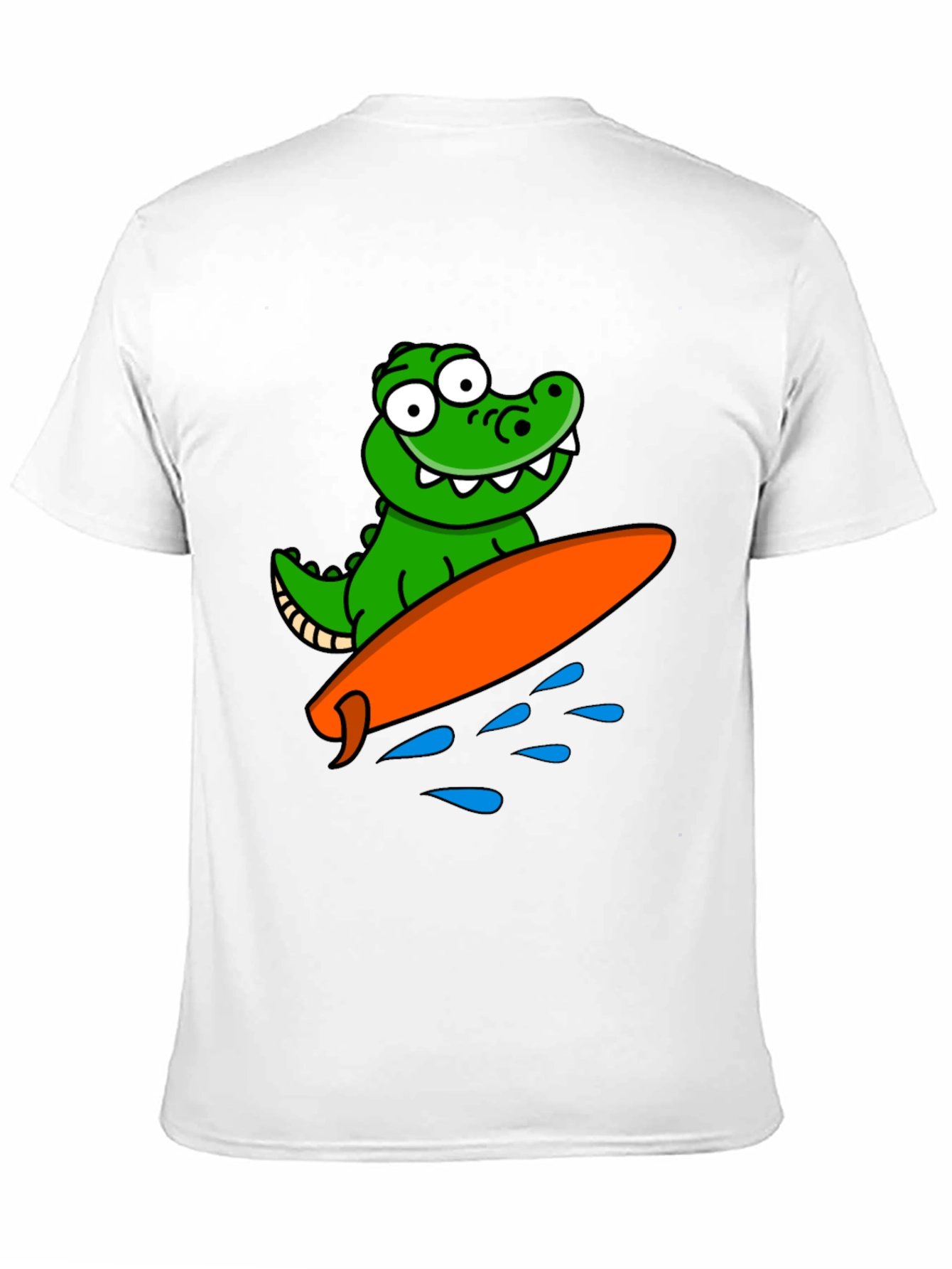 Cartoon Alligator Surfing Graphic Tee