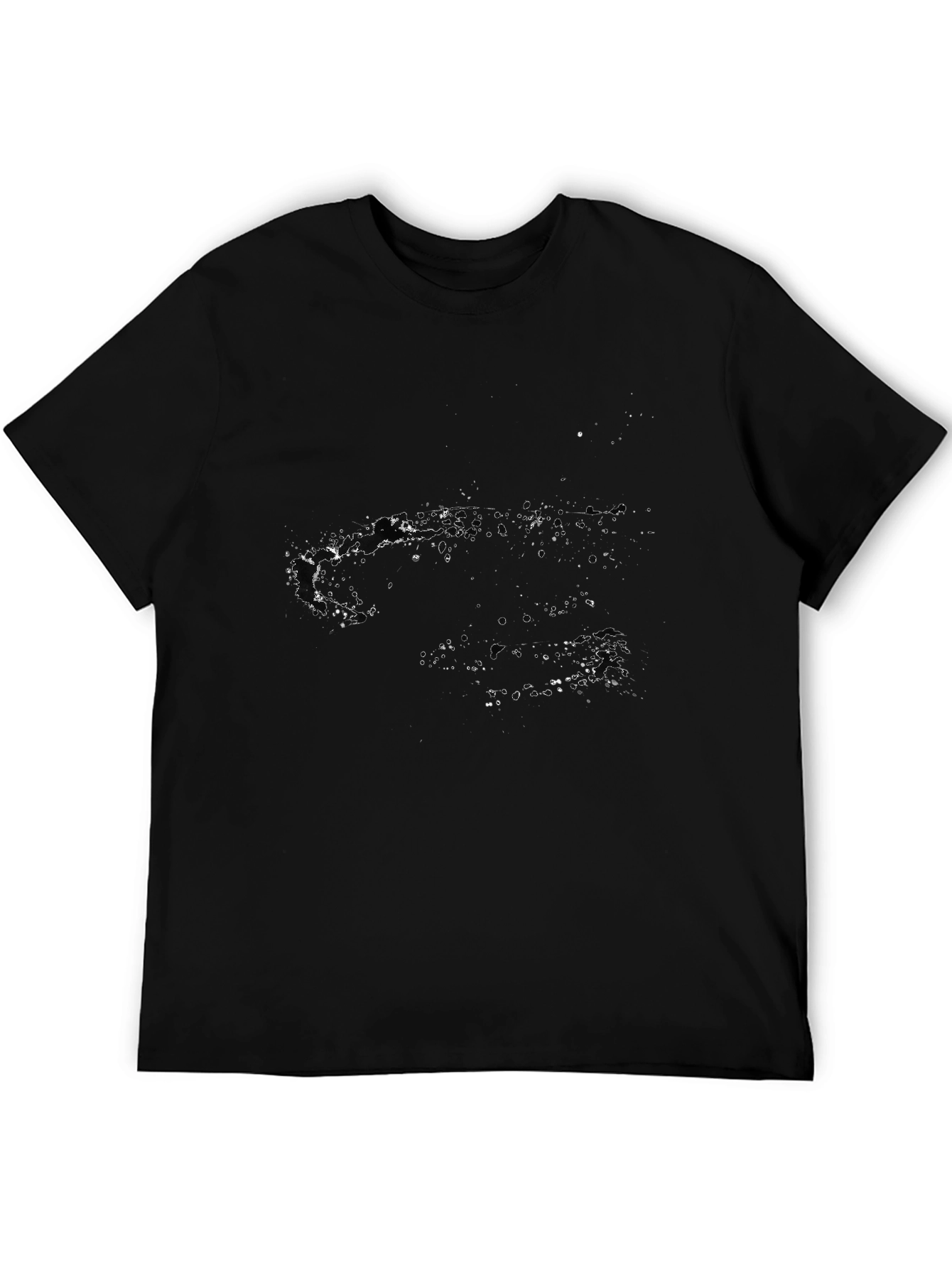 Abstract Galaxy Black Graphic Tee