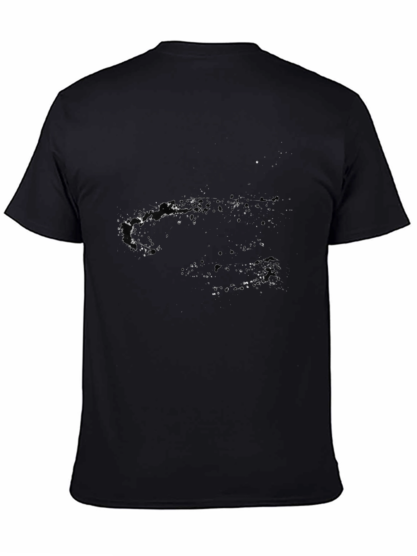 Abstract Galaxy Black Graphic Tee