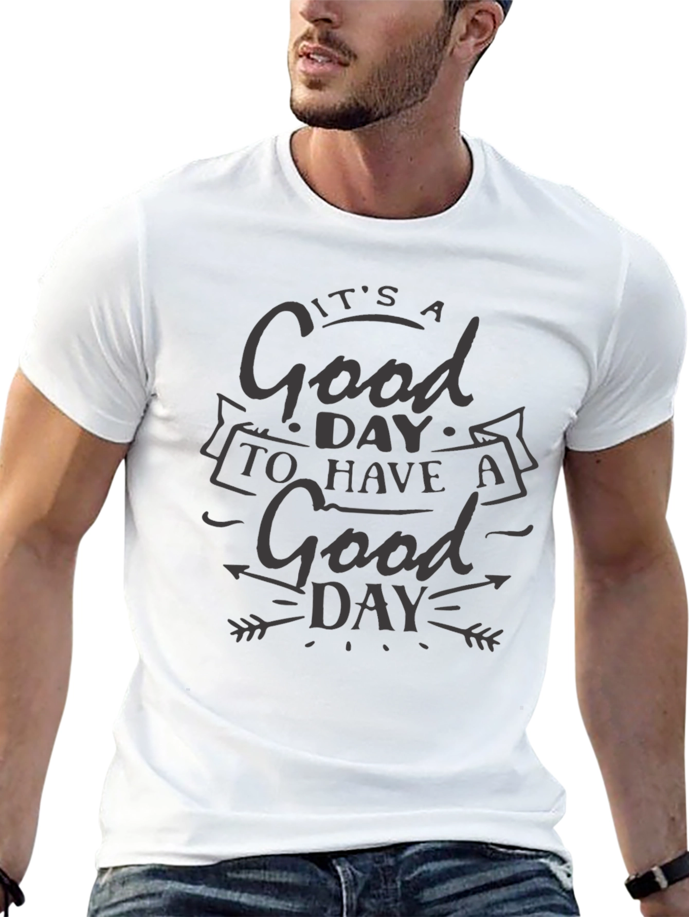 Its a Good Day T-Shirt Black Tee Positive Vibes