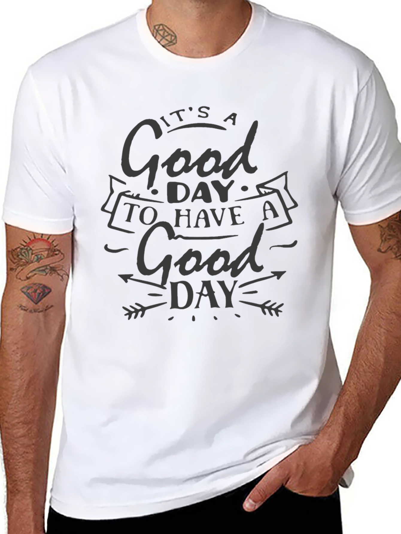 Its a Good Day T-Shirt Black Tee Positive Vibes