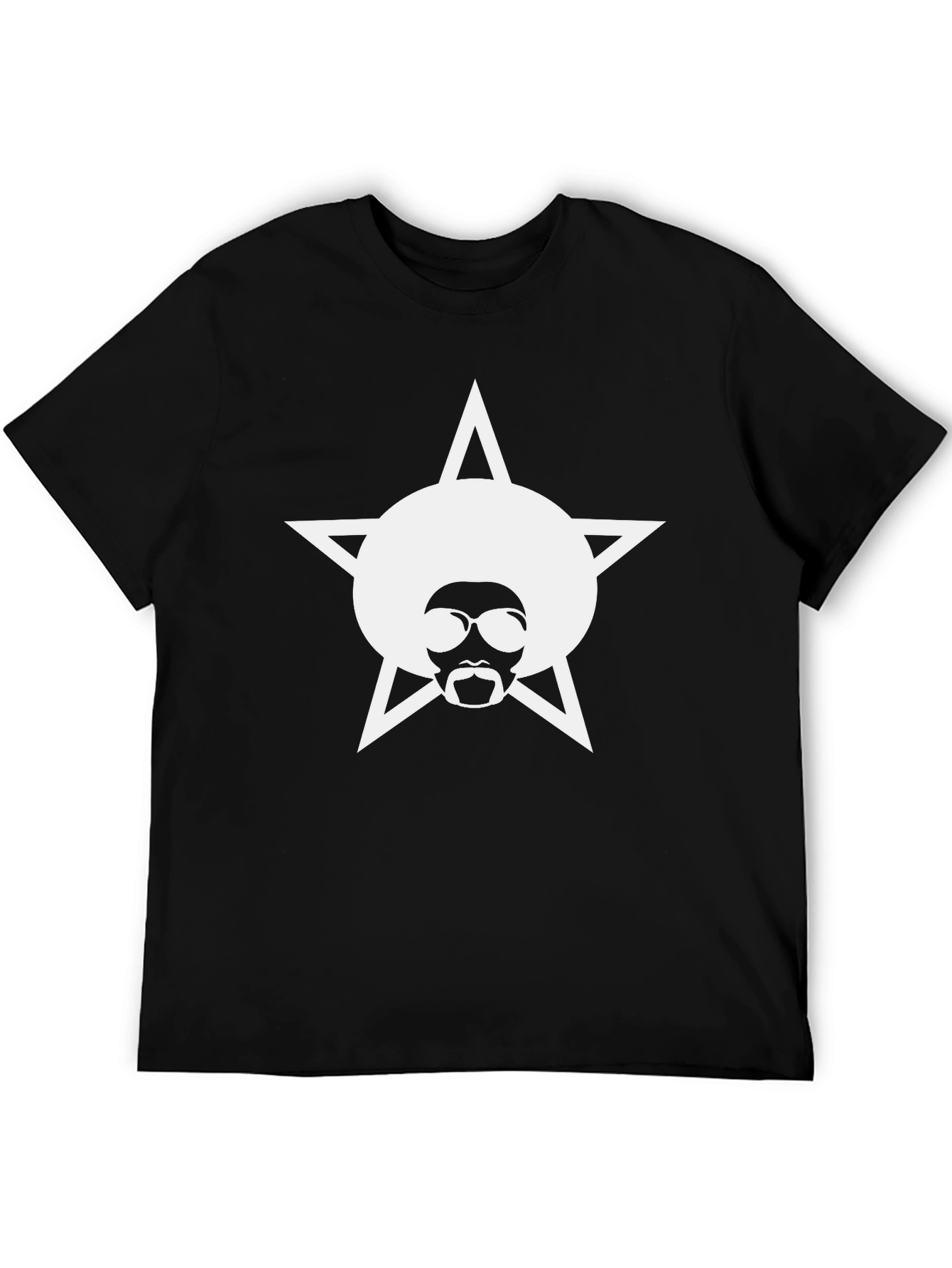 Funky Star Afro Graphic Tee - Black