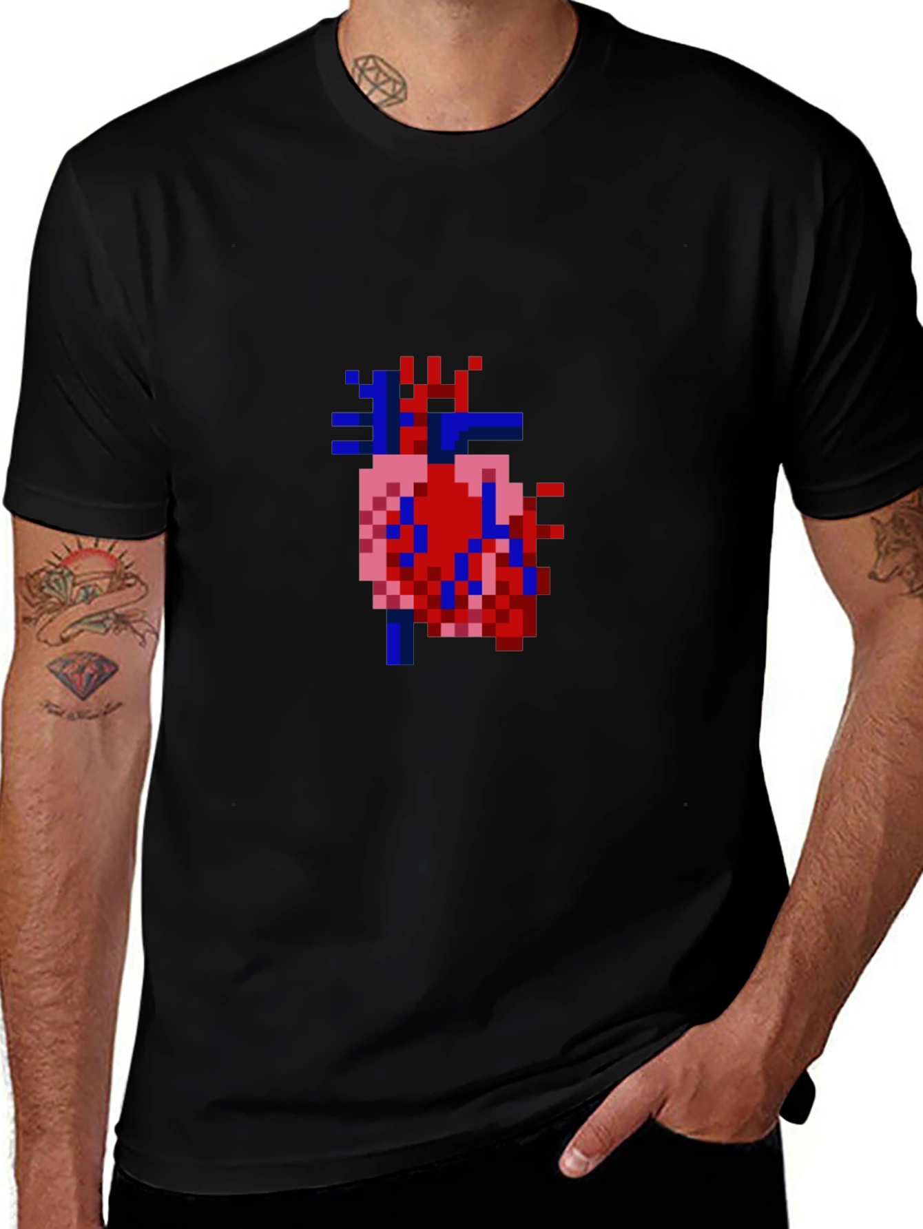 Pixel Heart Graphic T-Shirt - Unique Gamer Style