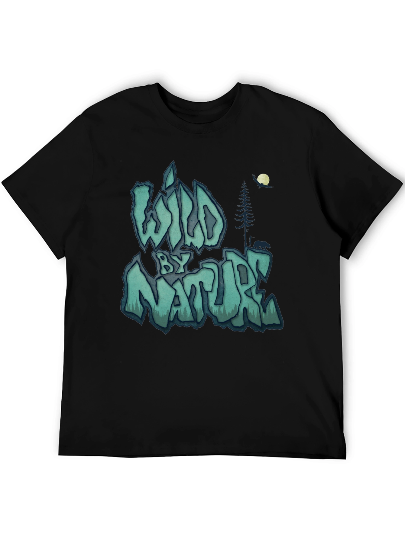 Wild by Nature Graphic Print Black T-Shirt