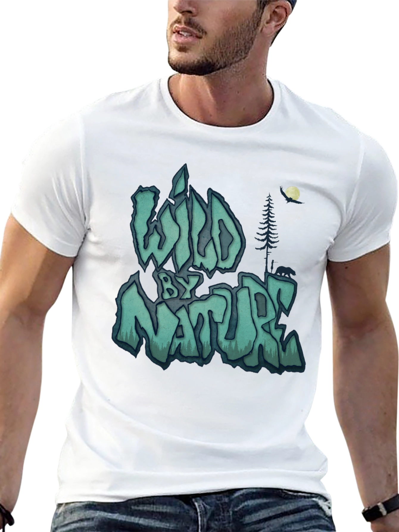 Wild by Nature Graphic Print Black T-Shirt