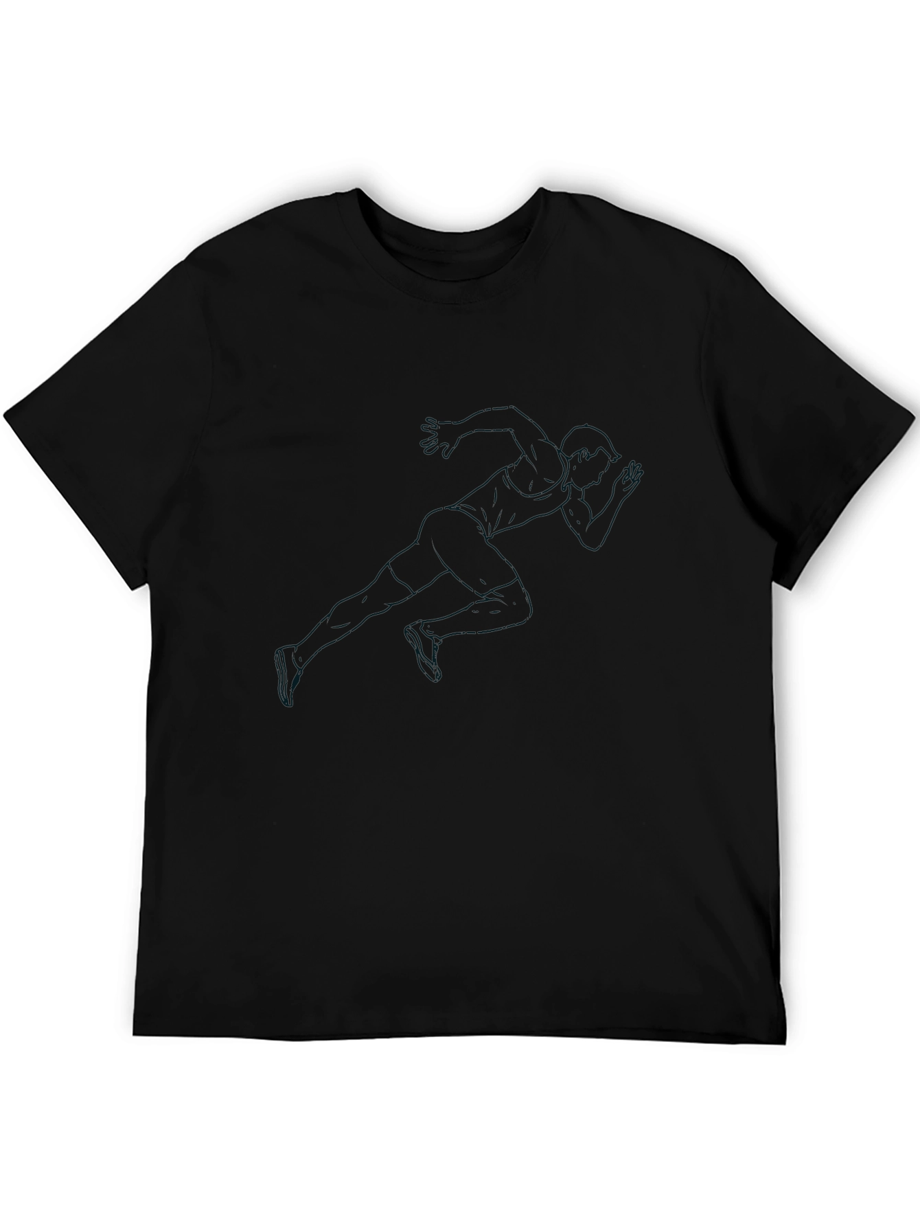 Mens Black Crew Neck Short Sleeve T-Shirt