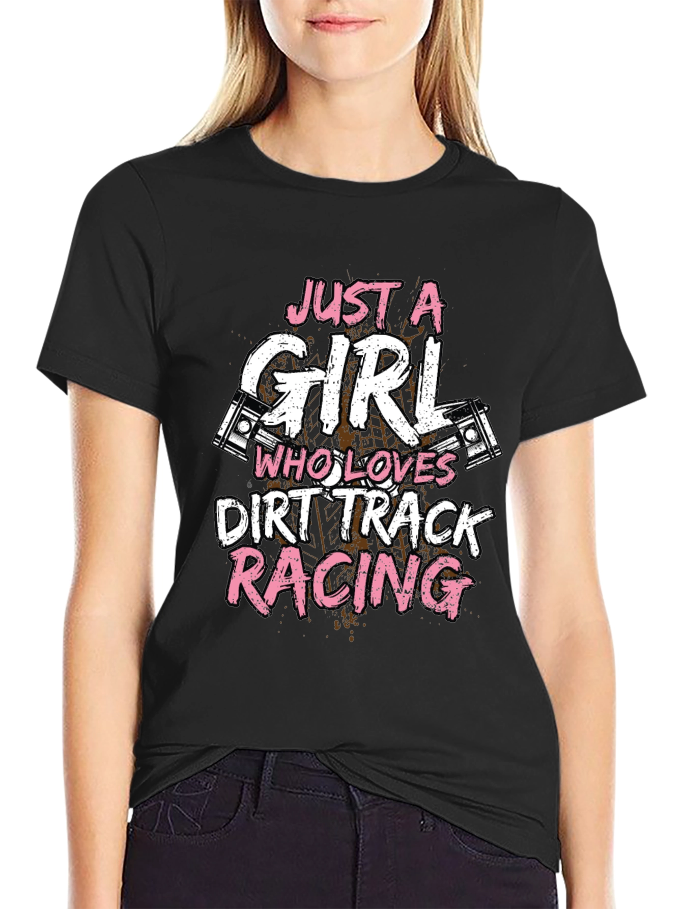 Dirt Track Racing Girls T-Shirt