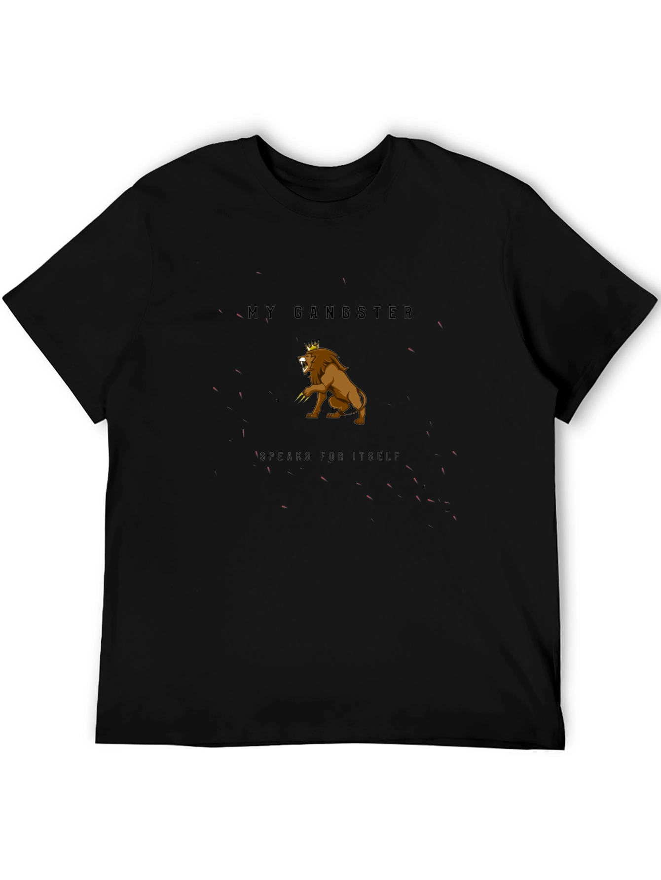 My Gangster Lion Graphic Tee - Black