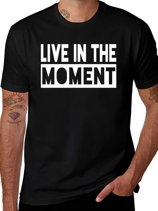 Live in the Moment Graphic Tee - Black