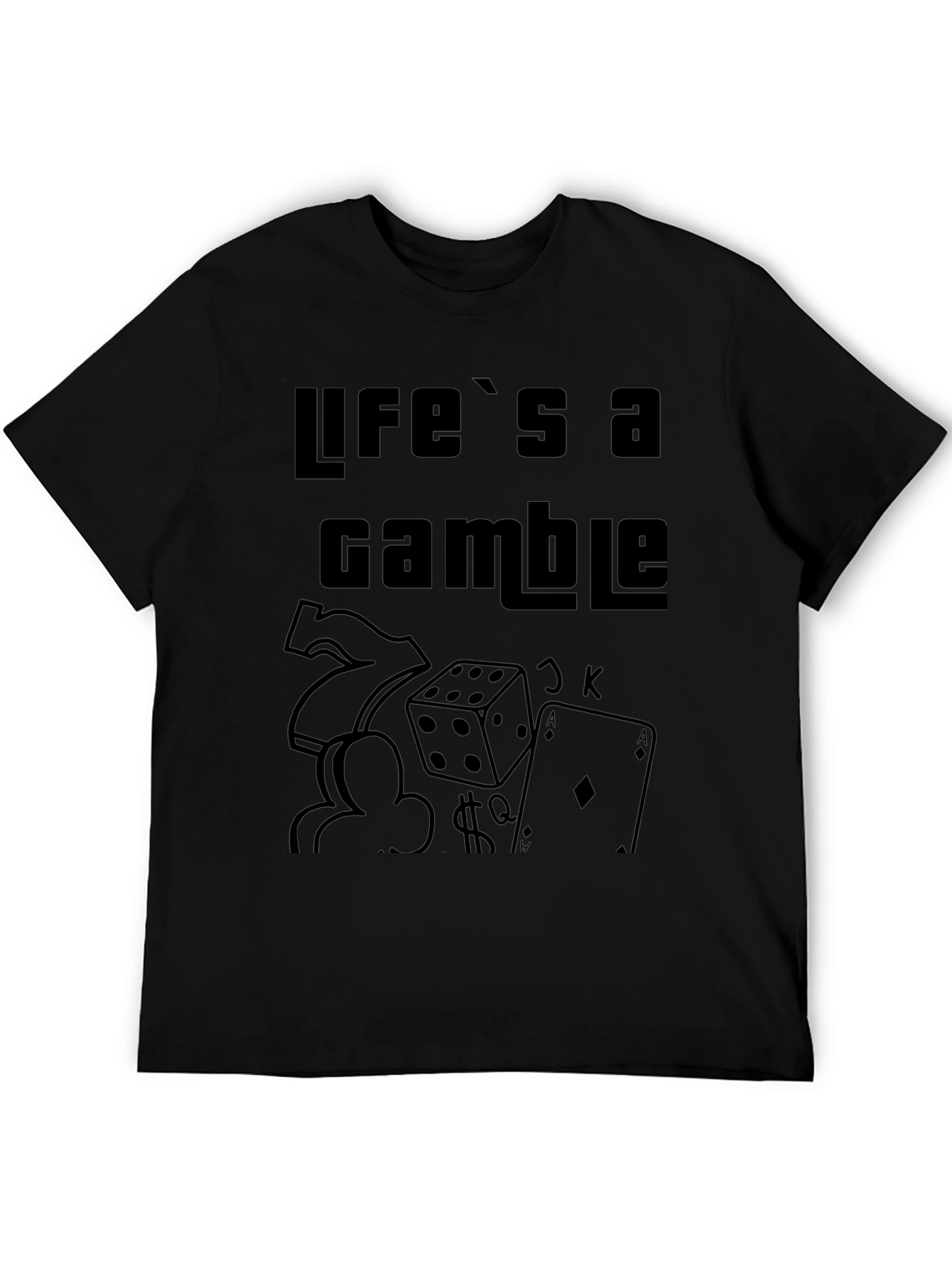 Lifes a Gamble Graphic Print Mens Tee
