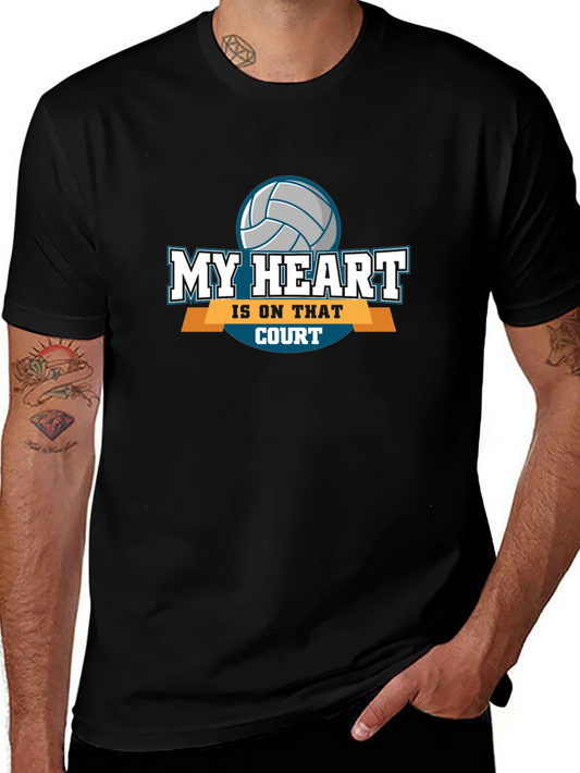 My Heart Is On That Court Volleyball T-Shirt