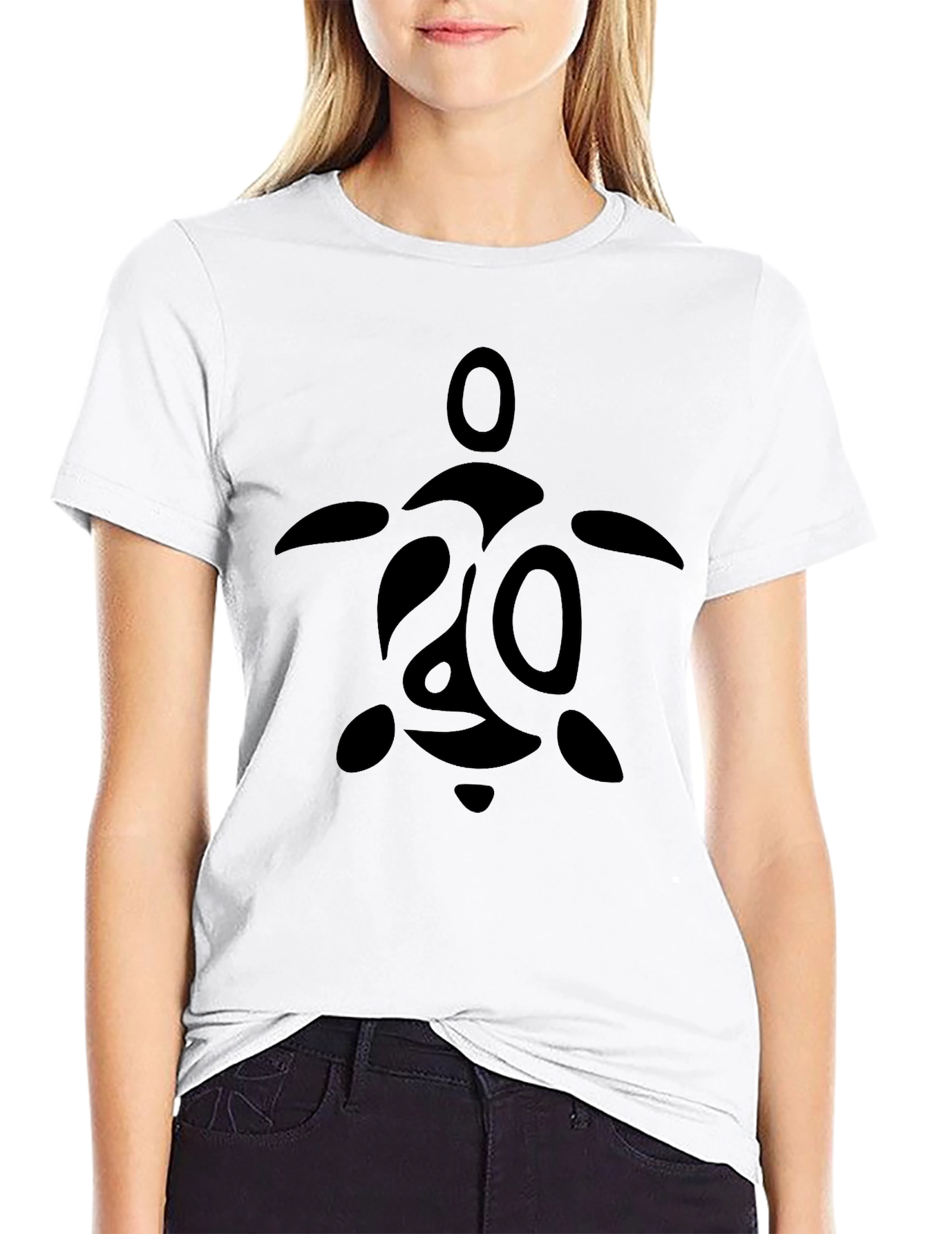 Tribal Turtle Graphic Tee - Black
