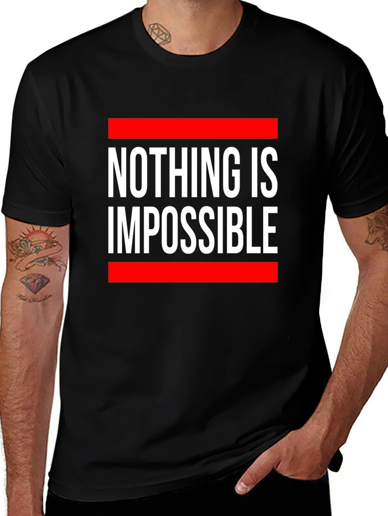 Motivational Nothing Is Impossible Graphic T-Shirt