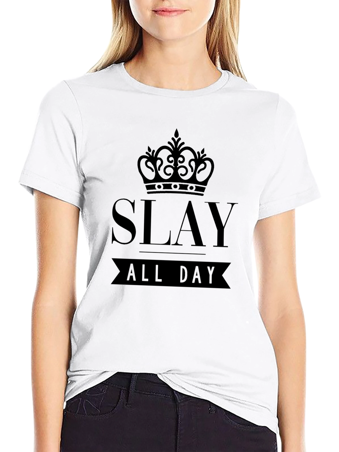 Slay All Day Graphic Tee - Mens Black T-Shirt