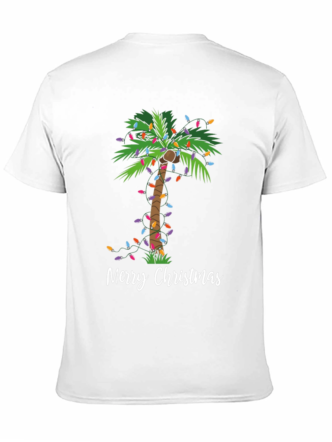 Festive Christmas Palm Tree Graphic Tee