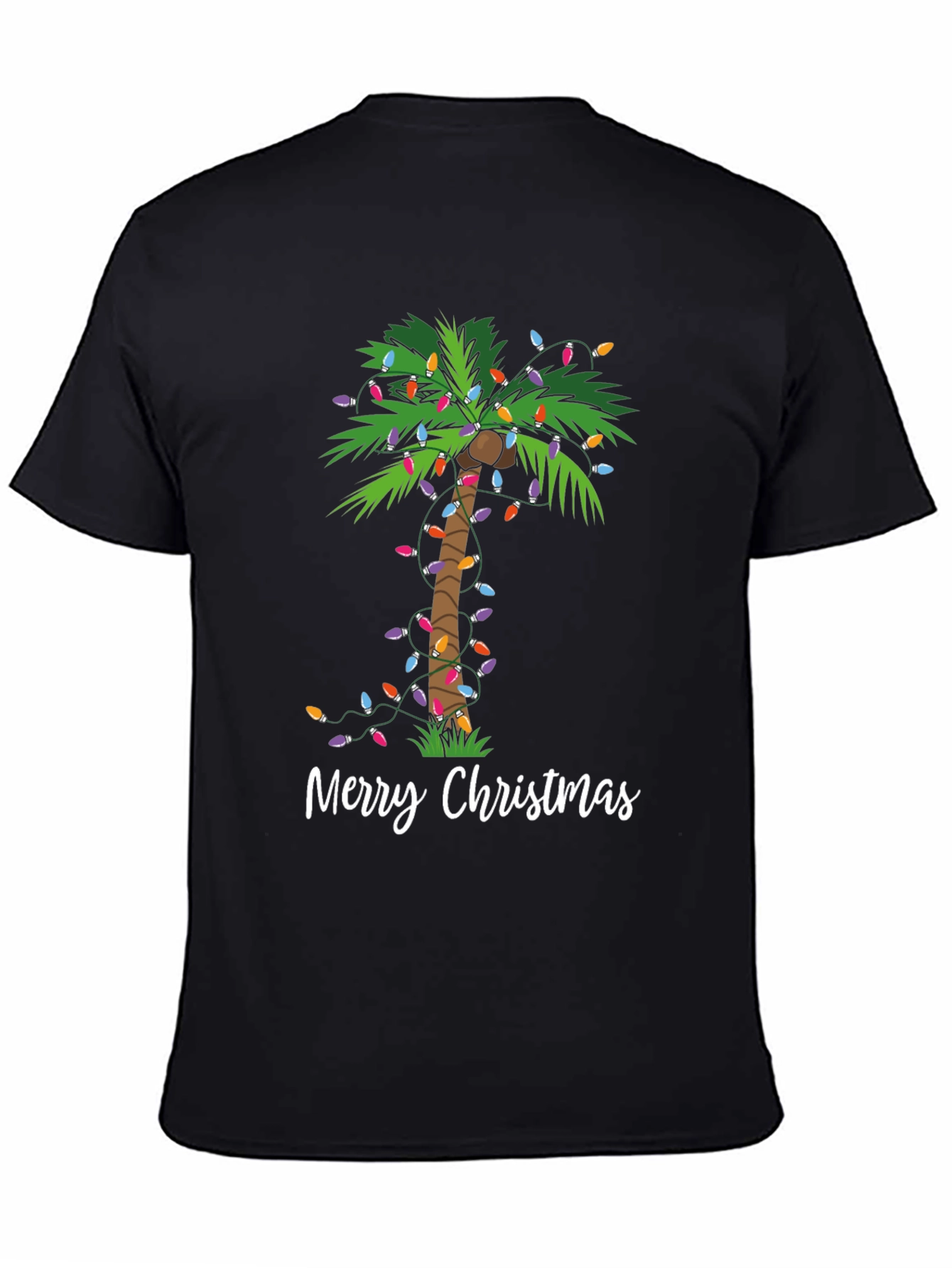 Festive Christmas Palm Tree Graphic Tee
