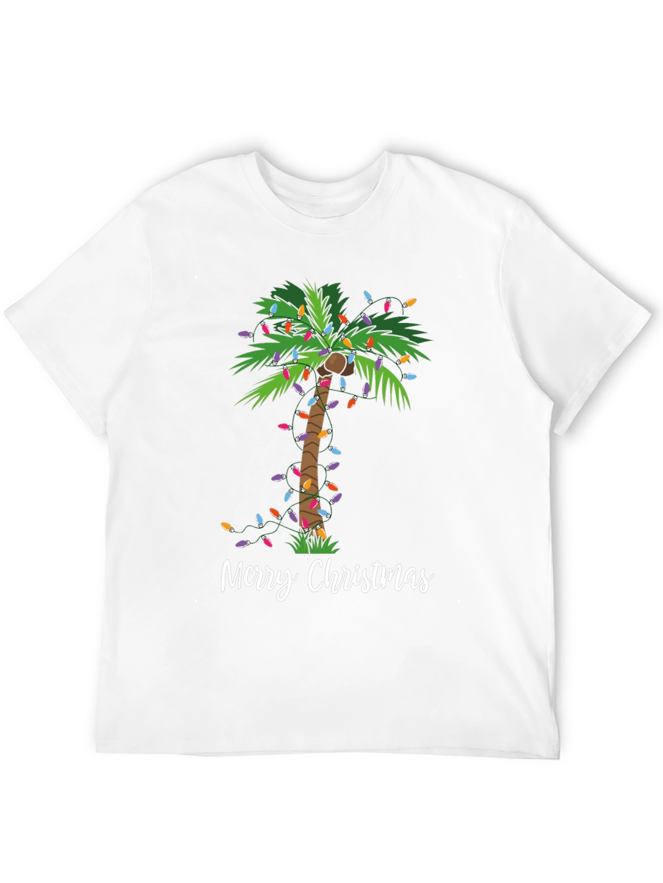 Festive Christmas Palm Tree Graphic Tee
