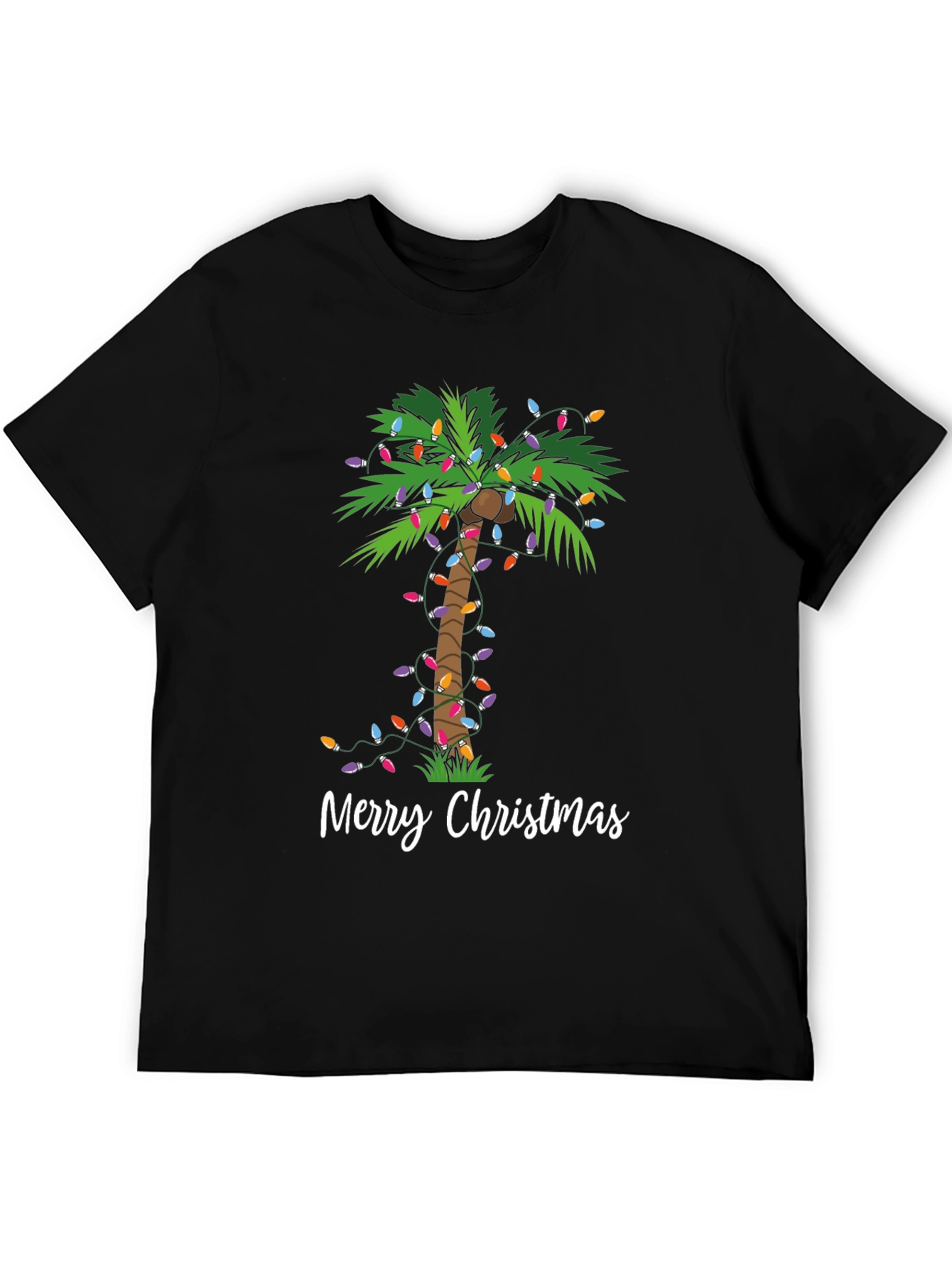 Festive Christmas Palm Tree Graphic Tee