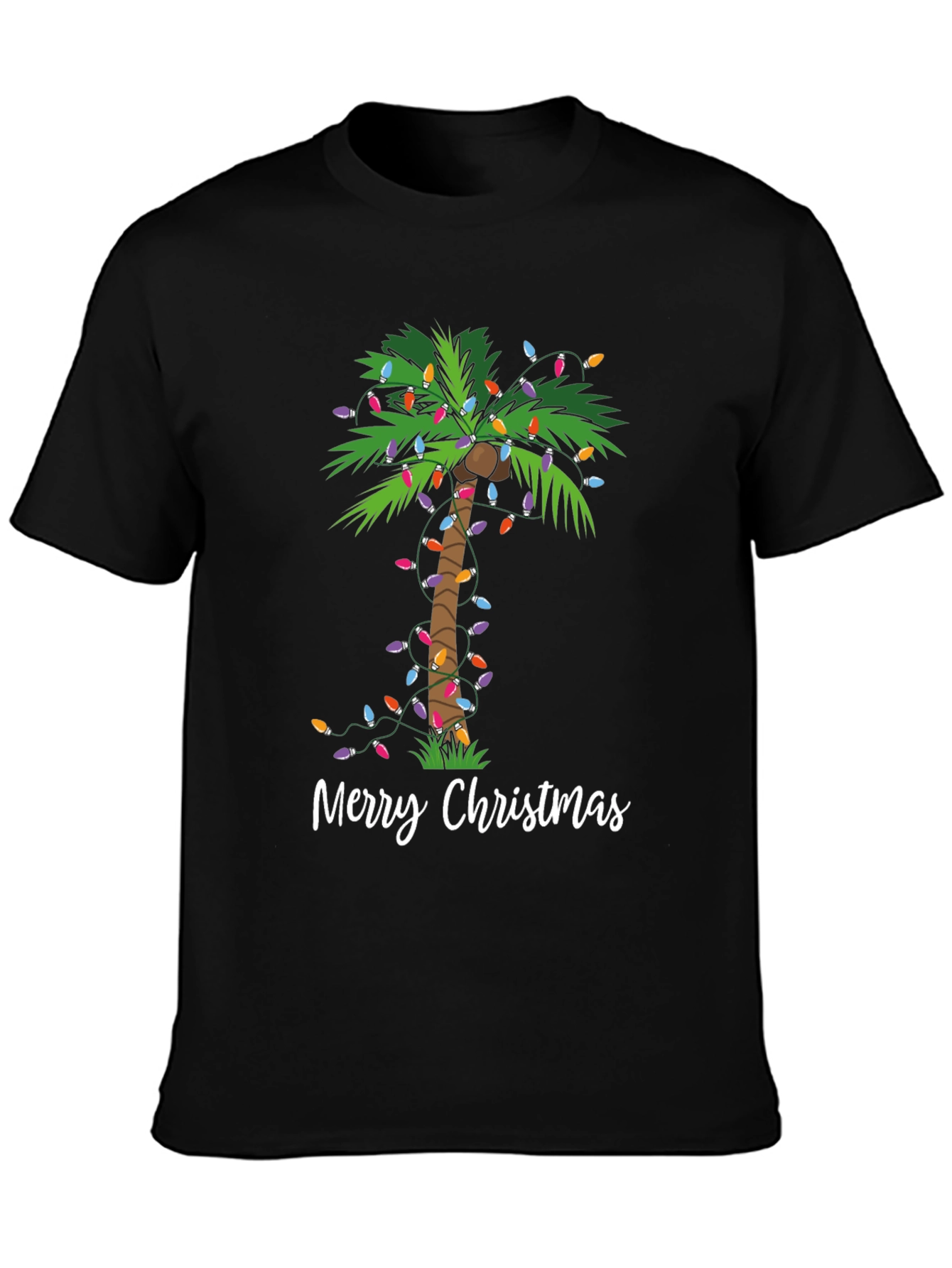 Festive Christmas Palm Tree Graphic Tee