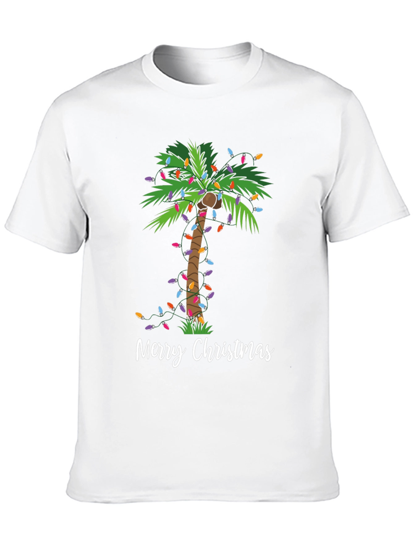 Festive Christmas Palm Tree Graphic Tee