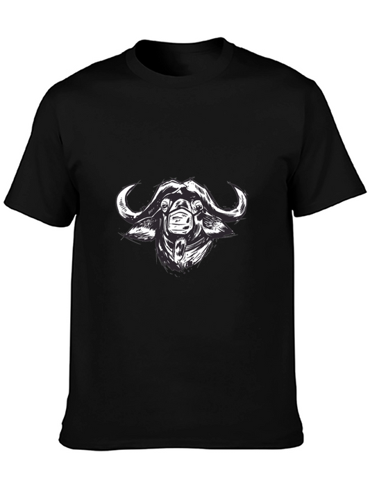 Buffalo with Mask Graphic Tee - Black