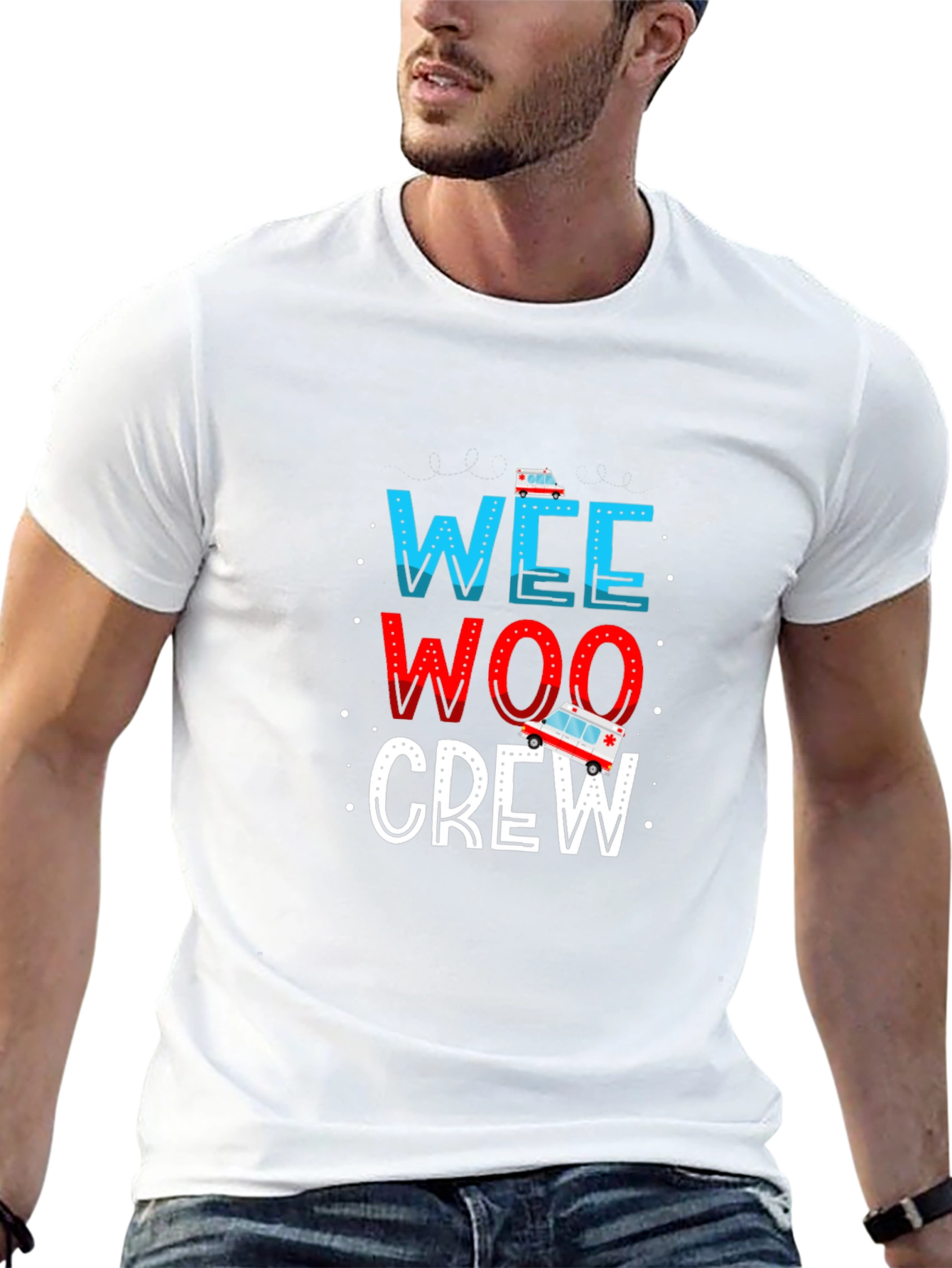 Wee Woo Crew T-Shirt - Ambulance Design