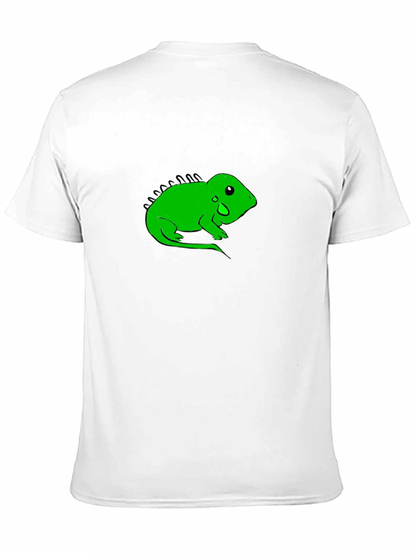 Black T-Shirt with Green Lizard Graphic