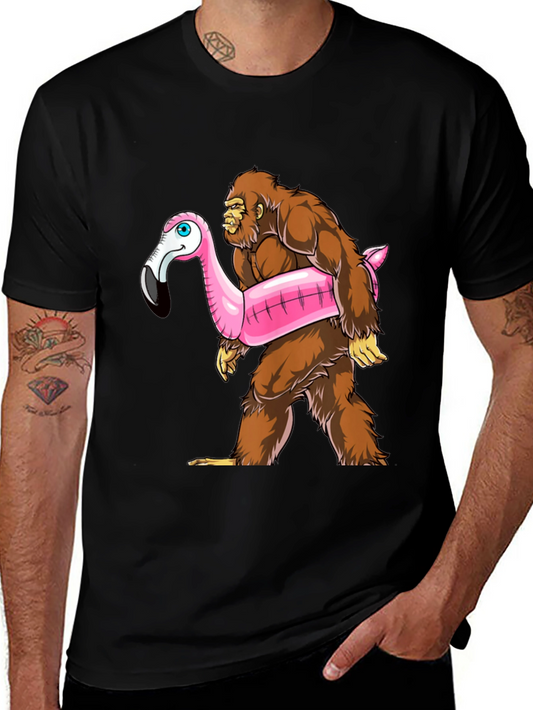 Bigfoot Flamingo Float T-Shirt