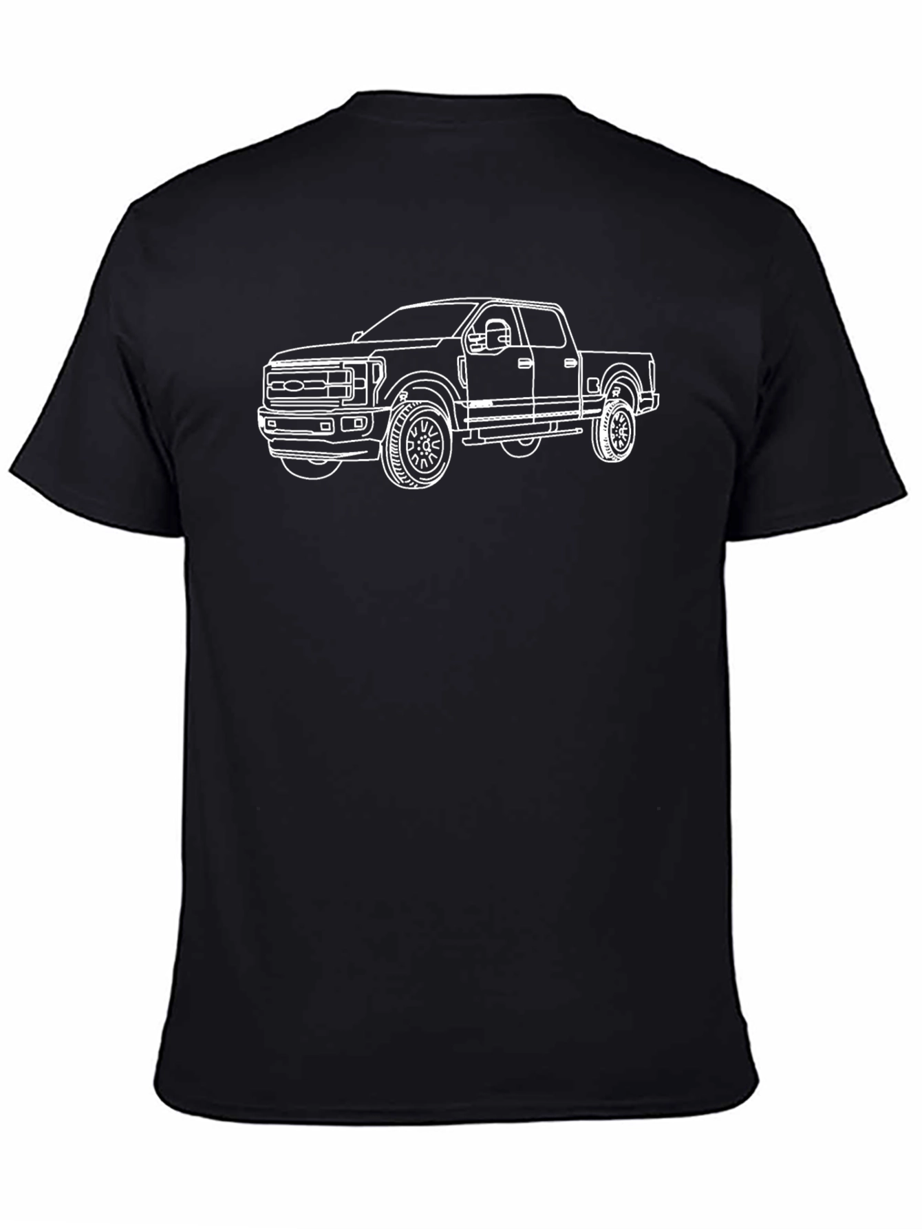 Truck Outline Graphic T-Shirt - Black