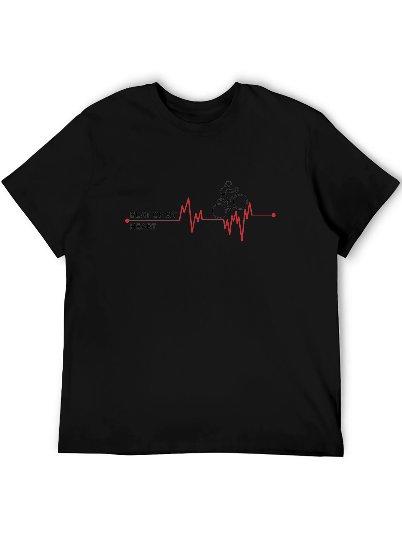 Beat of My Heart Cycling Graphic Tee - Black