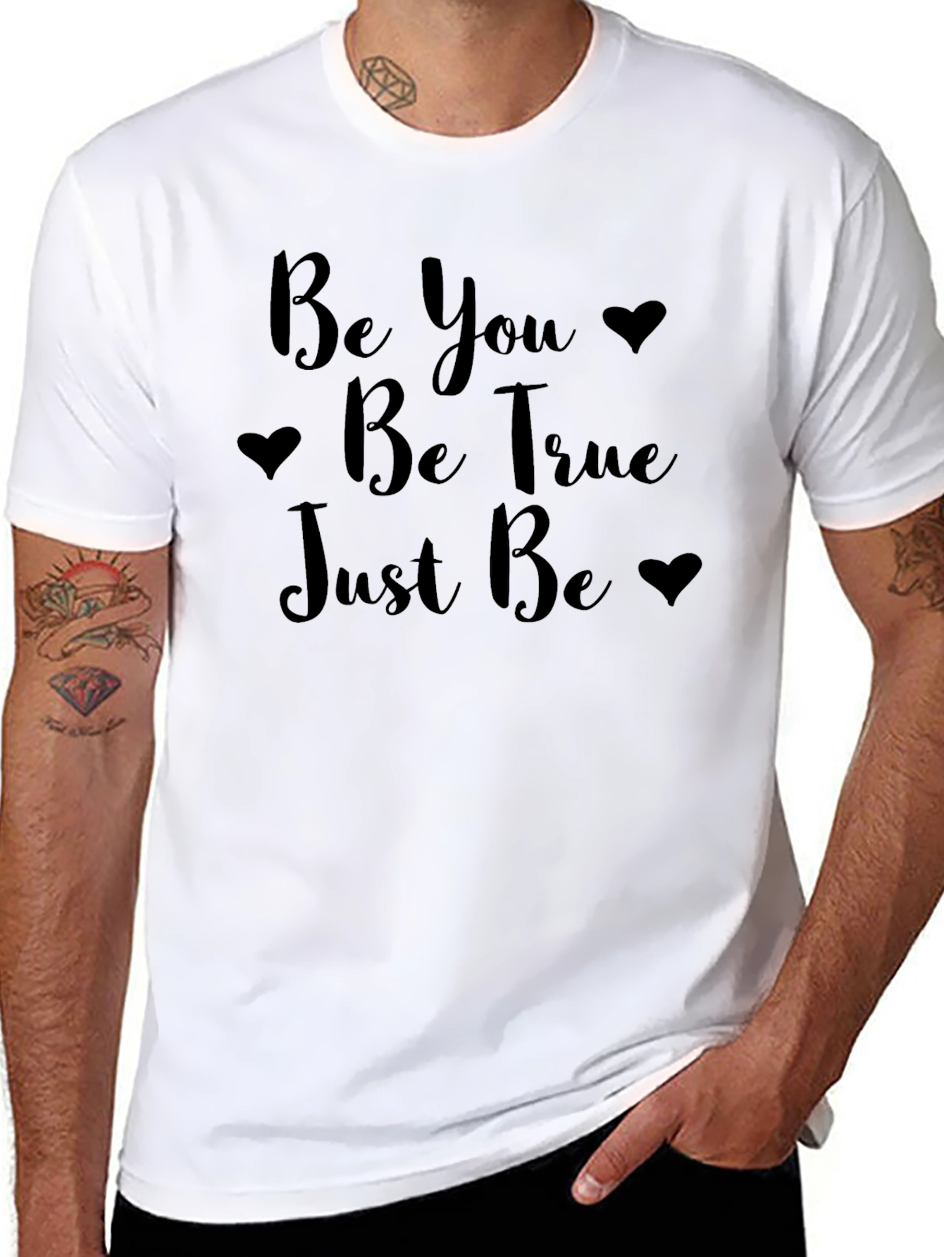 Be You Be True Just Be Black T-Shirt