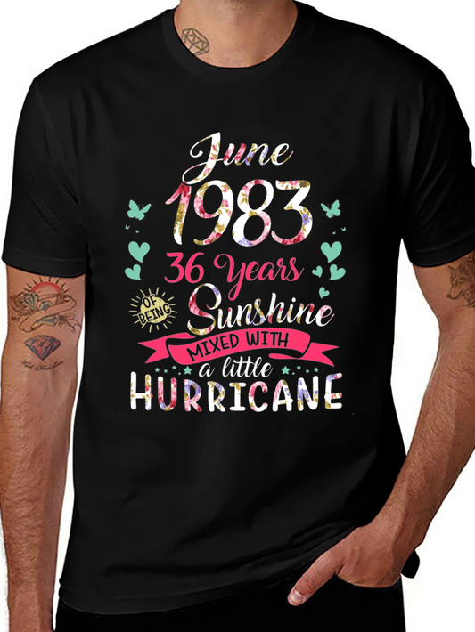 June 1983 Birthday Graphic T-Shirt