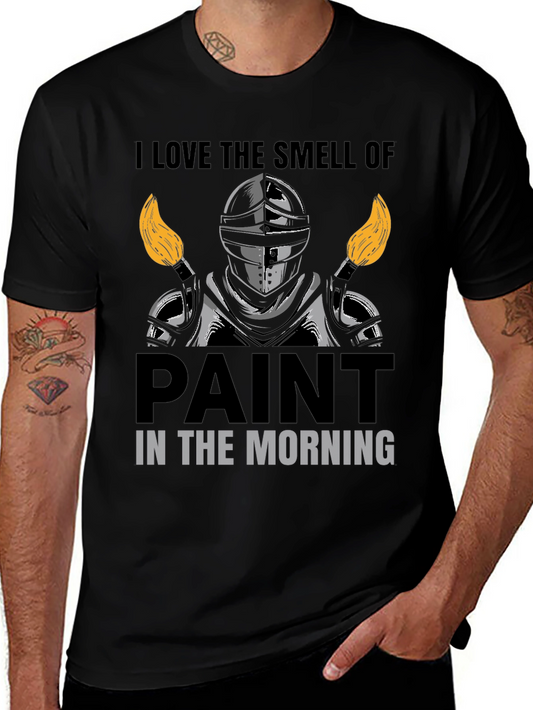 I Love The Smell of Paint Knight Black T-Shirt