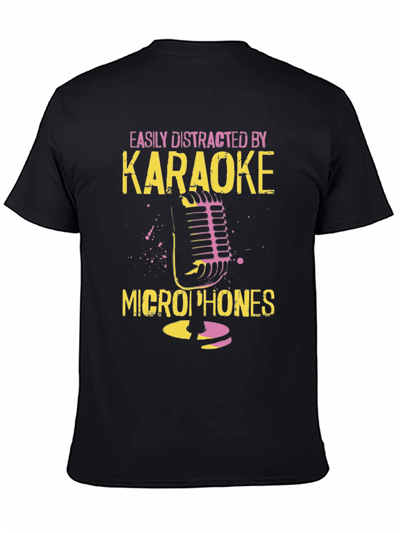 Karaoke Microphone T-Shirt - Distracted By Karaoke