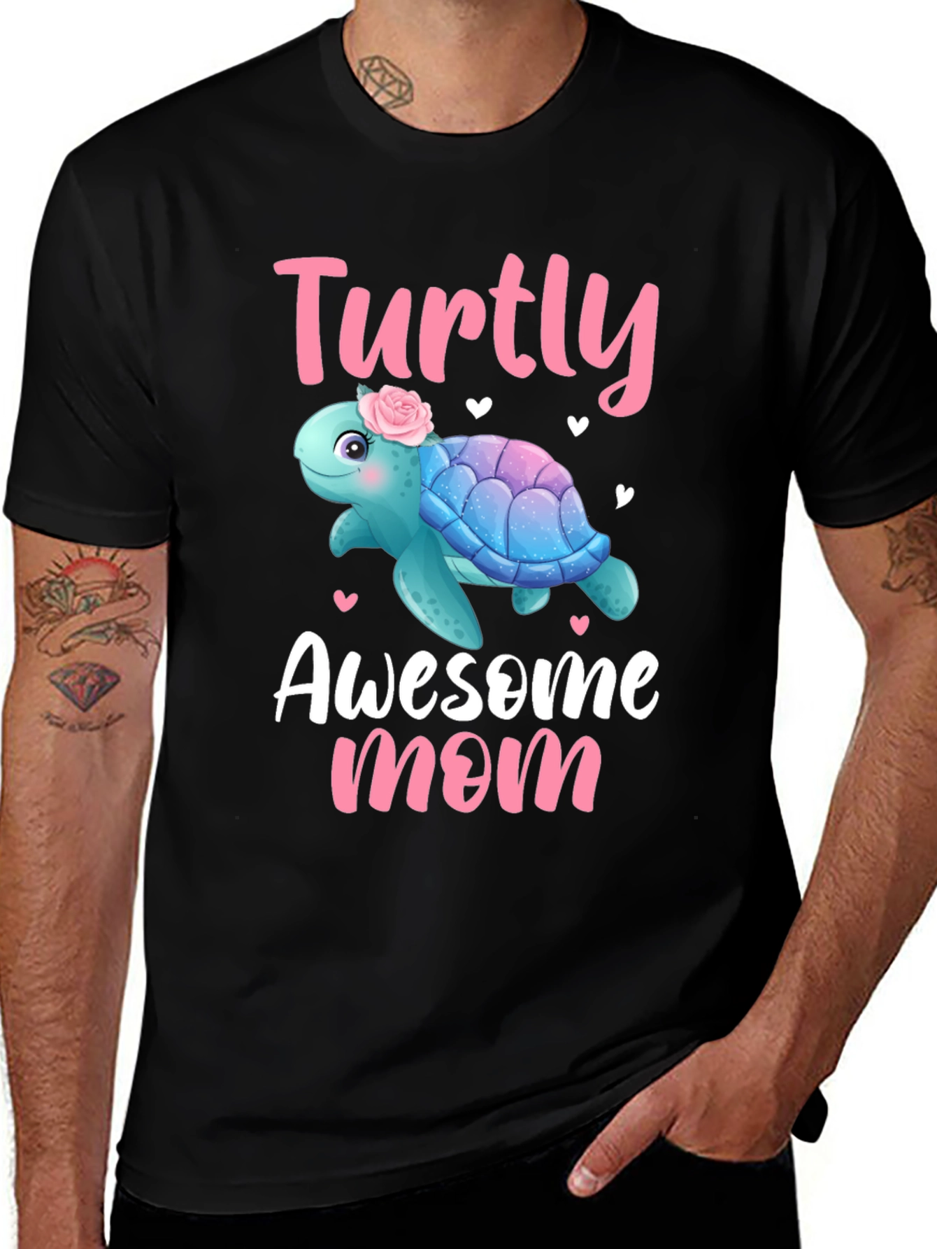 Turtly Awesome Mom T-Shirt - Cute Turtle Design