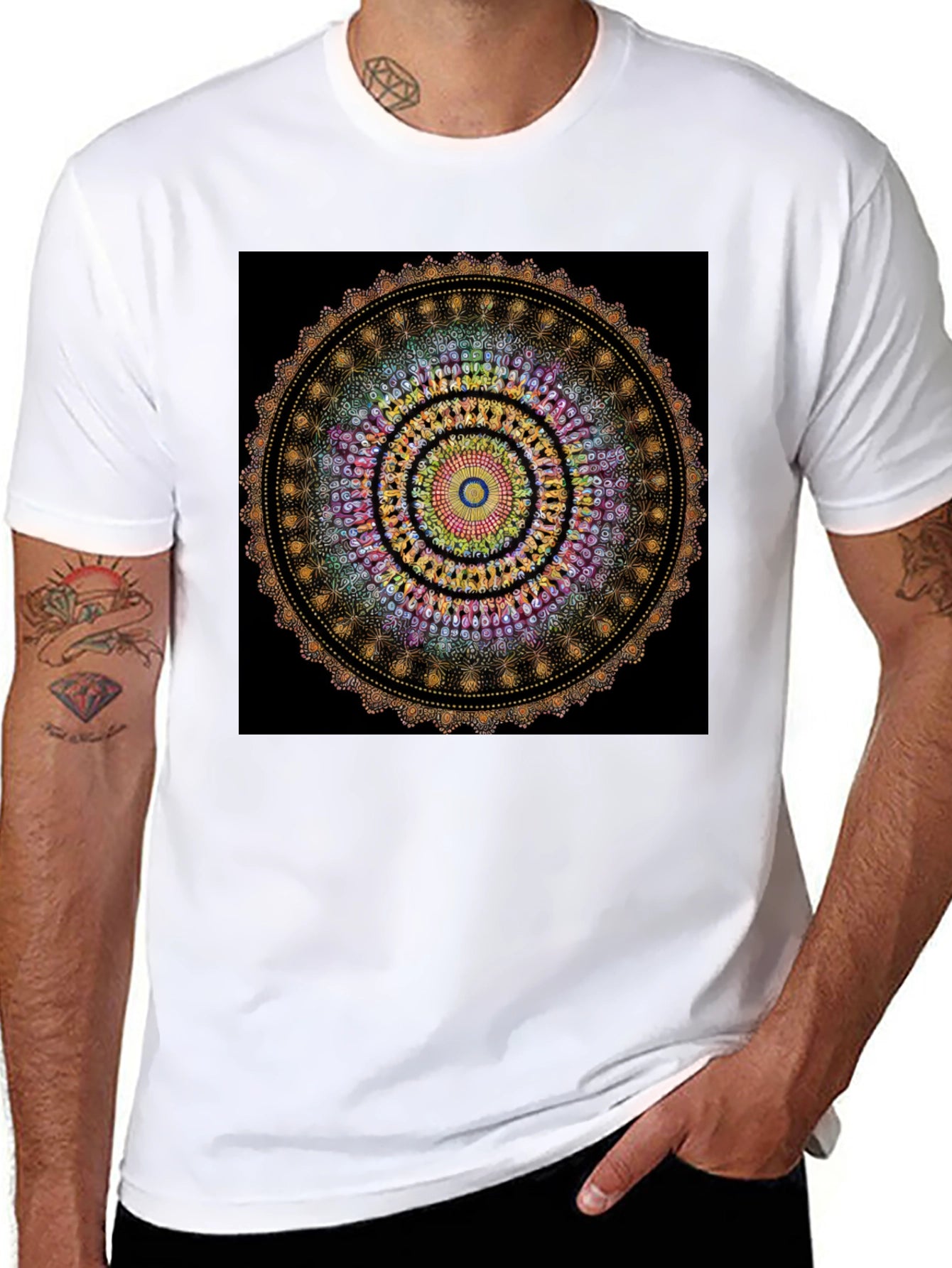 Mandala T-Shirt - Black Graphic Tee