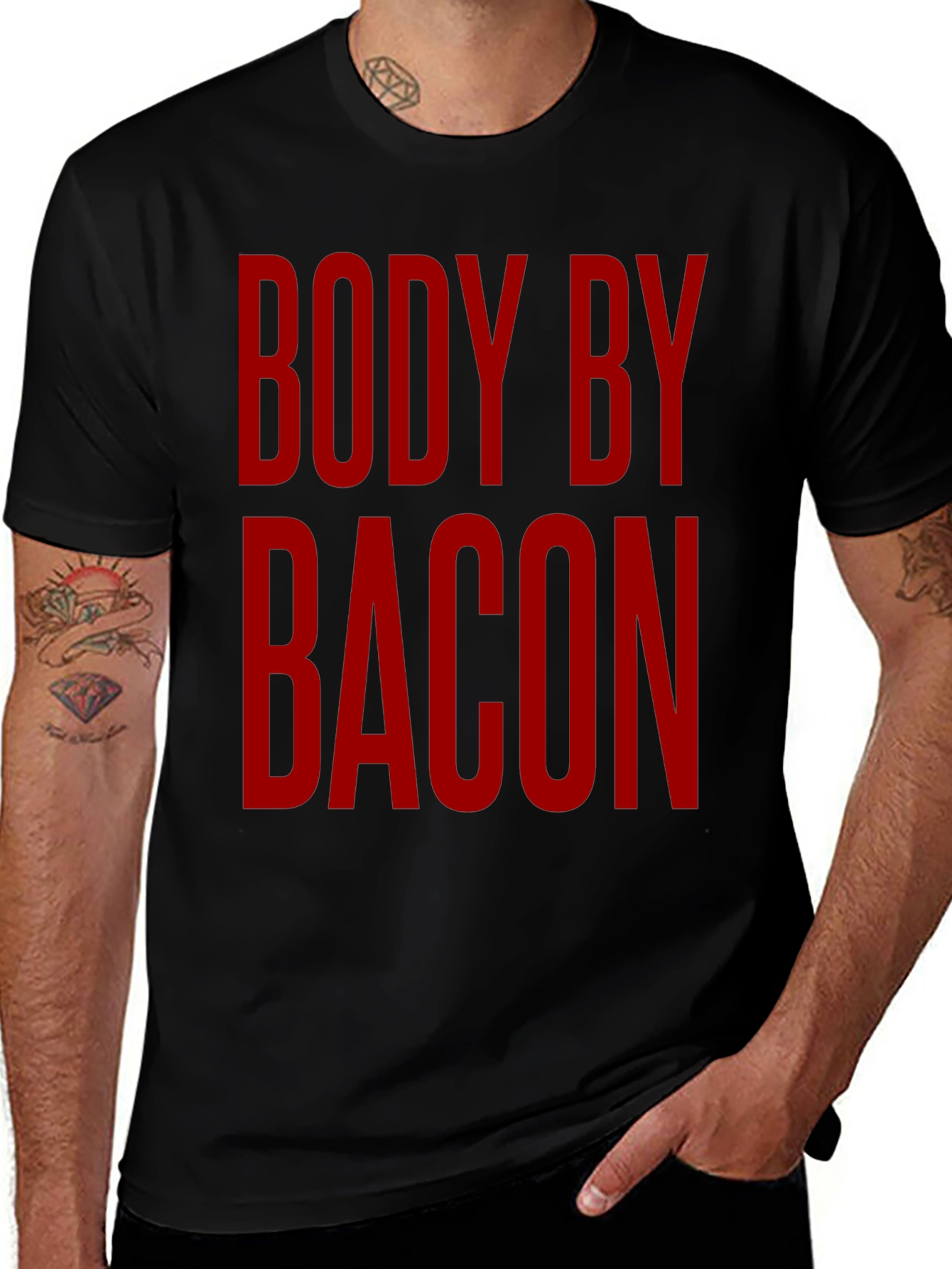 Body by Bacon - Funny T-Shirt