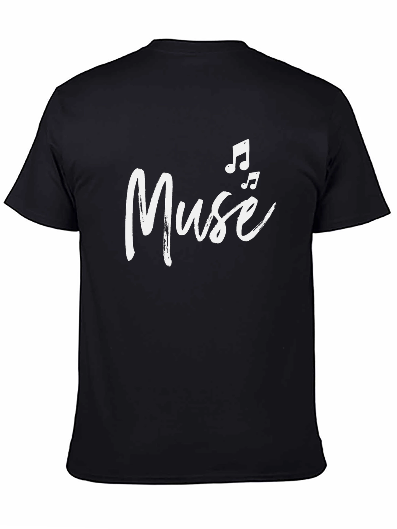 Muse Music Notes Graphic Tee - Stylish Black T-Shirt