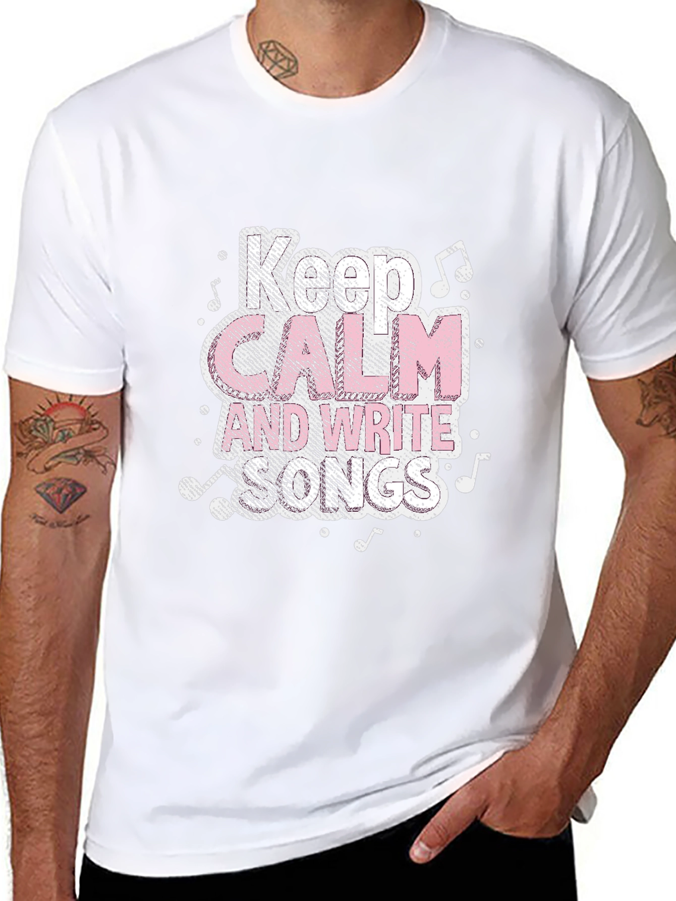 Keep Calm and Write Songs Black T-Shirt