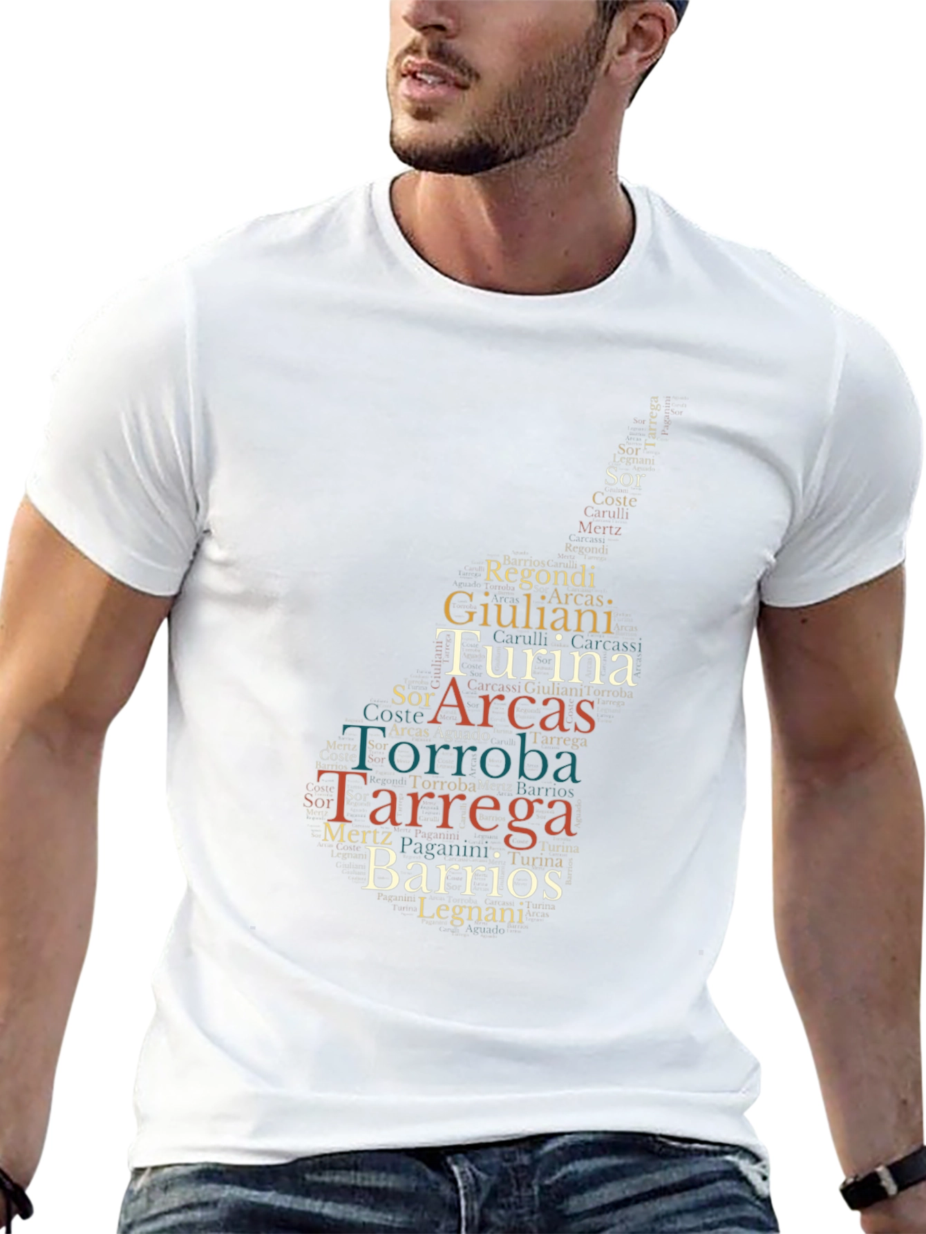 Guitarist Word Cloud T-Shirt