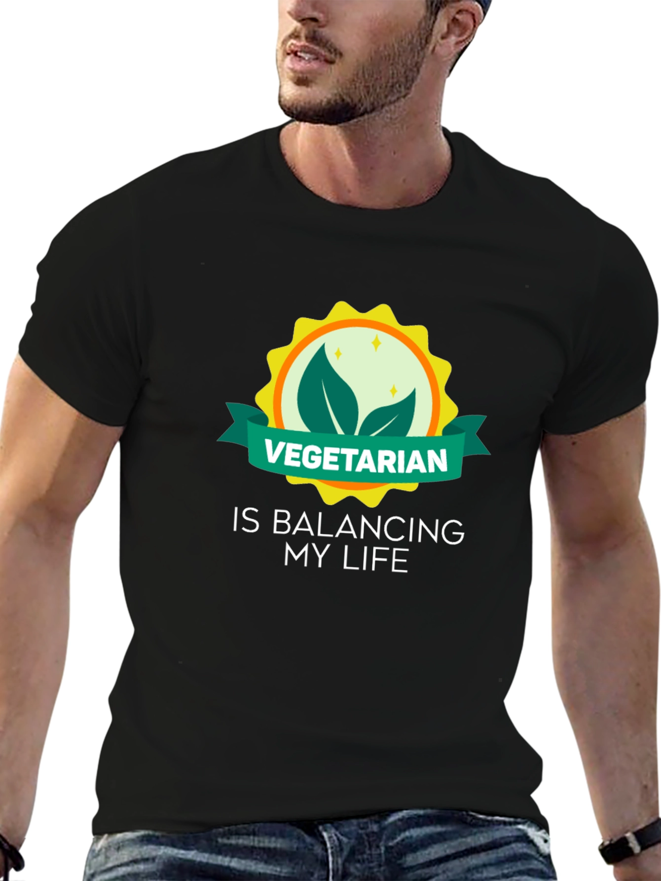 Vegetarian Lifestyle Graphic Tee - Balancing My Life