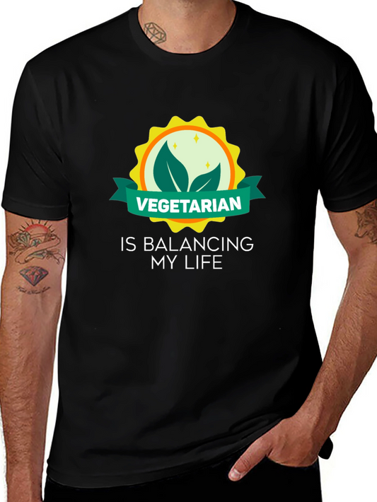 Vegetarian Lifestyle Graphic Tee - Balancing My Life