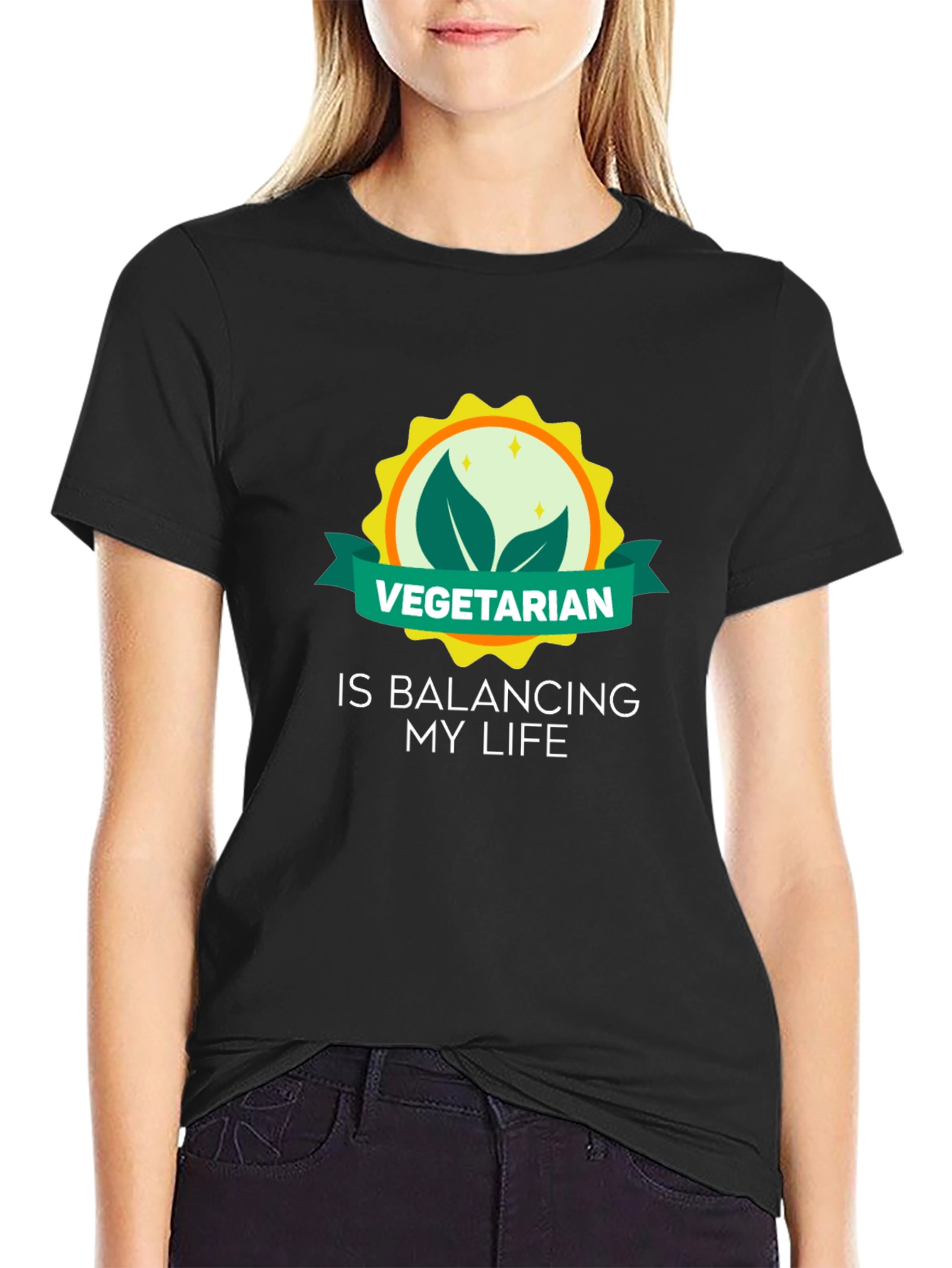 Vegetarian Lifestyle Graphic Tee - Balancing My Life