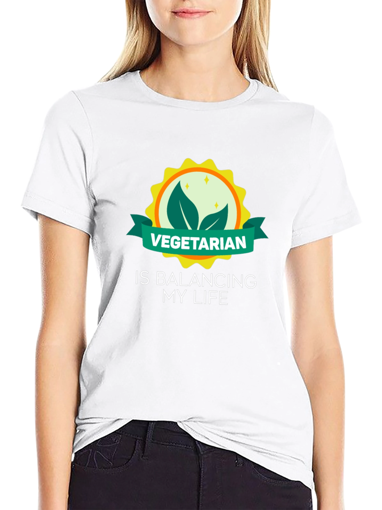 Vegetarian Lifestyle Graphic Tee - Balancing My Life
