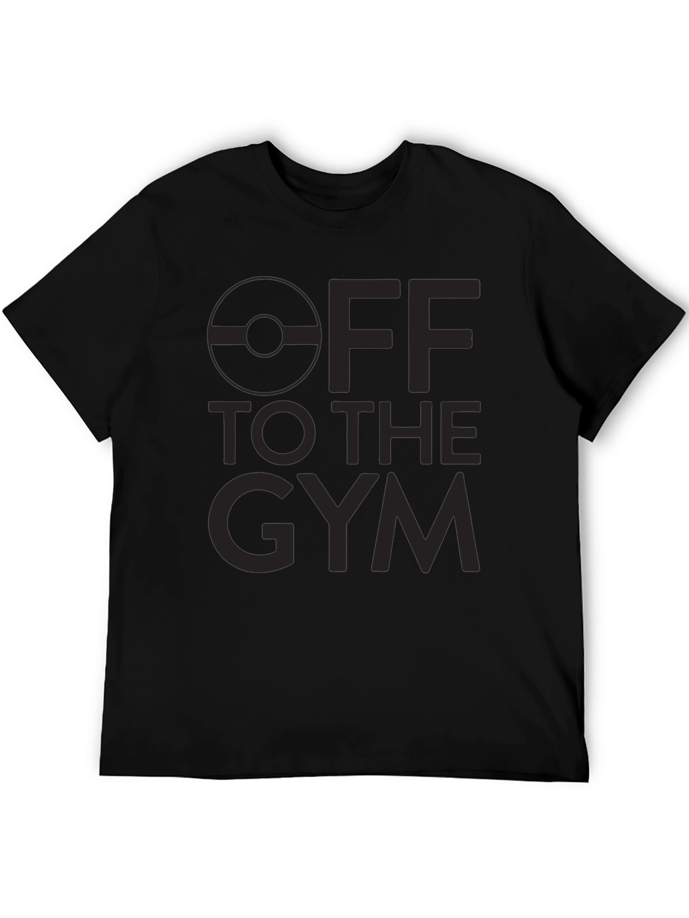 Off to the Gym Graphic T-Shirt - Black