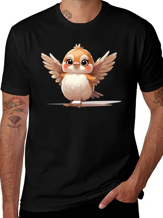 Cute Bird Graphic Tee - Casual Comfort