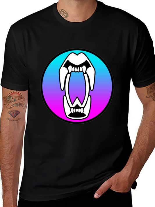 Monster Mouth Graphic T-Shirt - Black