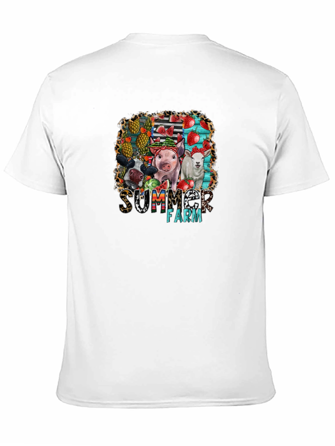 Summer Farm Animals Graphic T-Shirt
