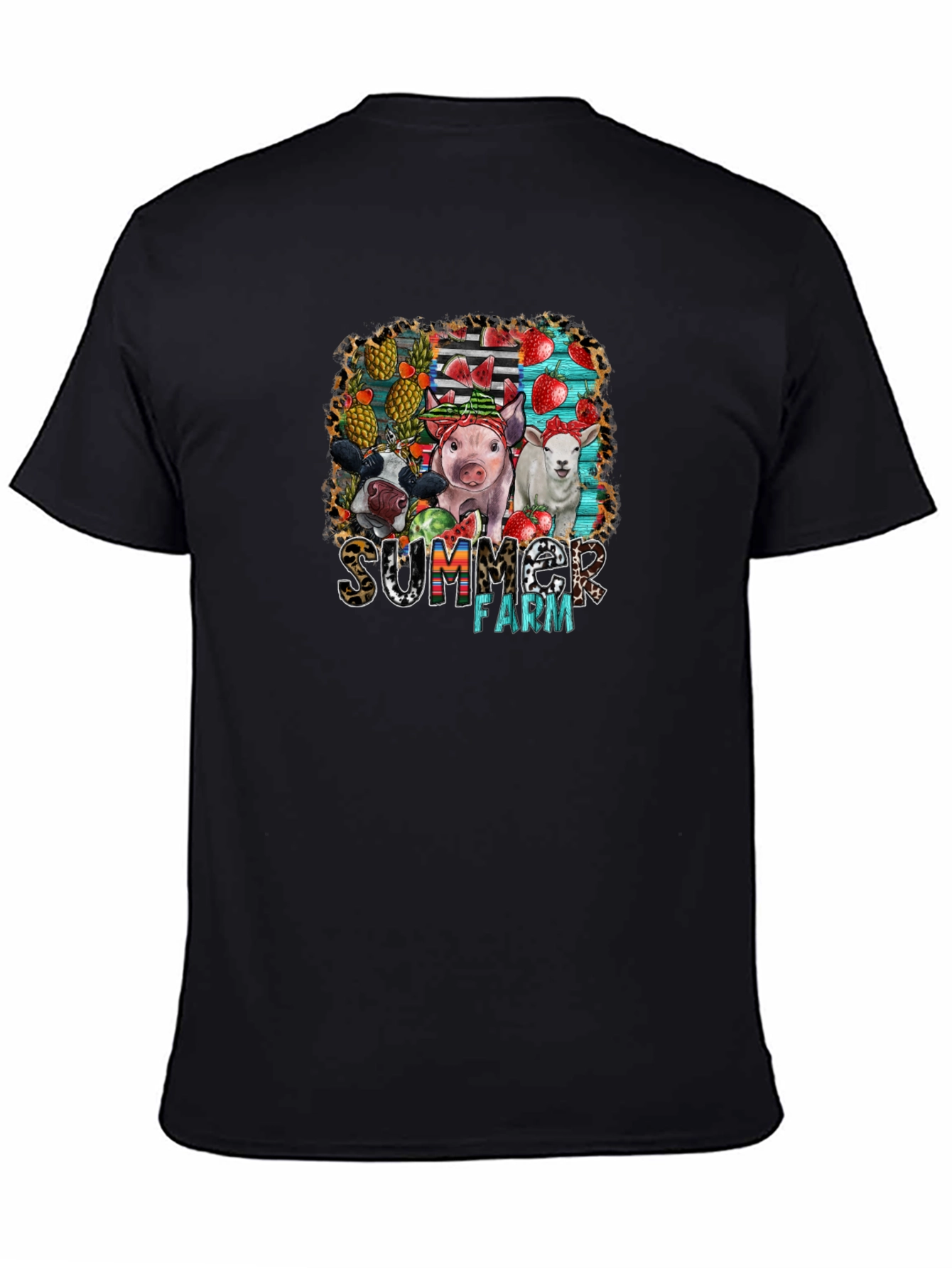 Summer Farm Animals Graphic T-Shirt